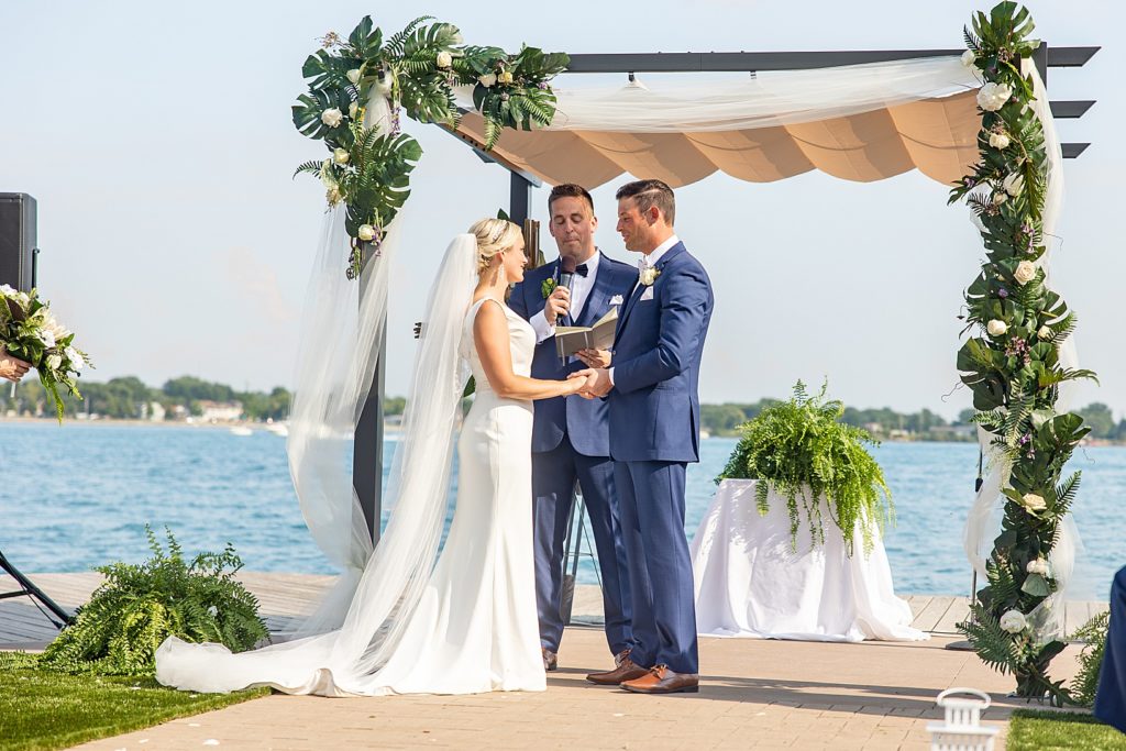 St. Clair Wedding Ceremony on the water