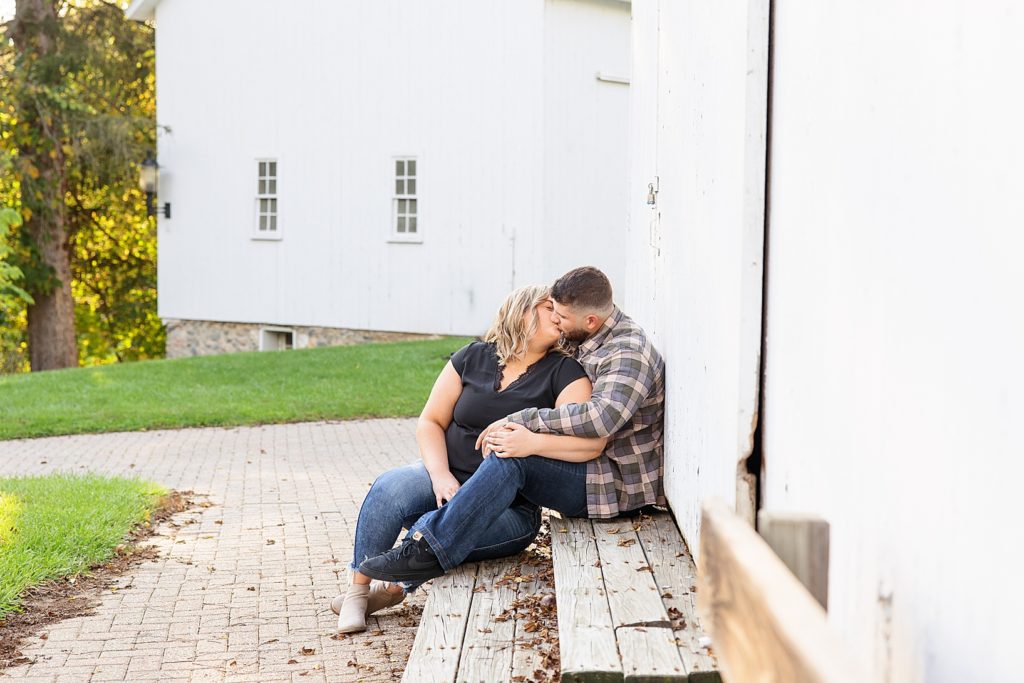 Kissing Wolcott Mill Engagement Session