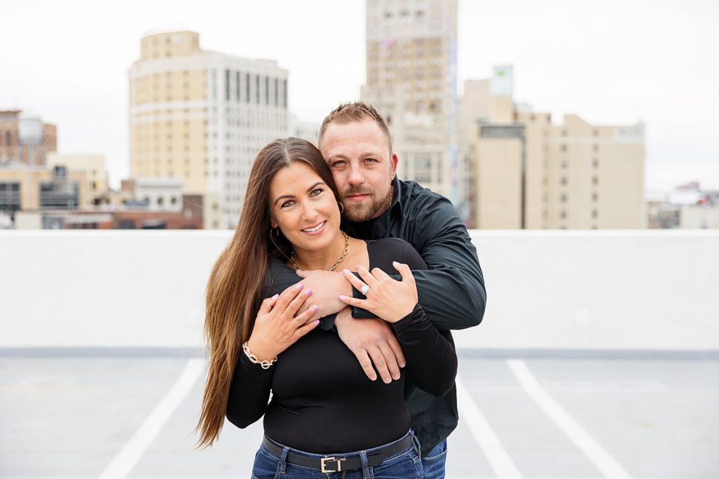 Downtown Rooftop Engagement Session